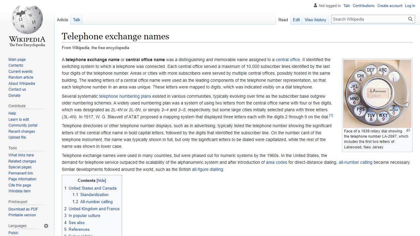 Telephone exchange names - Wikipedia